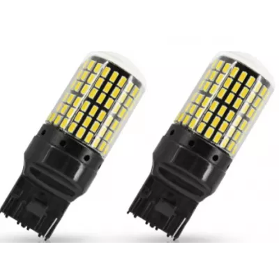 Auto - Set de 2 Becuri LED T20 semnal auto 144 led  W21W alb rece