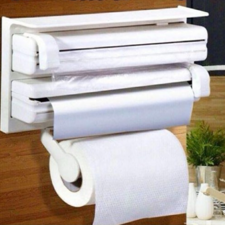 Casa si gradina - Dispenser triplu de bucatarie pentru hartie, folie aluminiu si folie stretch