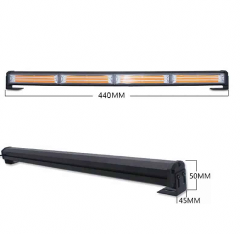 Bara girofar 4 COB 72W, functii stroboscop, 12-24V cu buton [4]