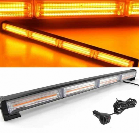 Auto - Bara girofar 4 COB 72W, functii stroboscop, 12-24V cu buton