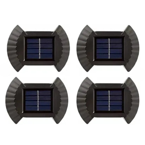 Lampi solare - BZRSH Set 4 Lampi Solare LED Perete Senzor Lumina Alb Cald 300mAh 8-10 Ore