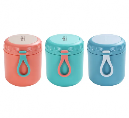 Caserola termica din inox, inchidere ermetica, termos, lingurita inclusa, capacitate 430ml [2]