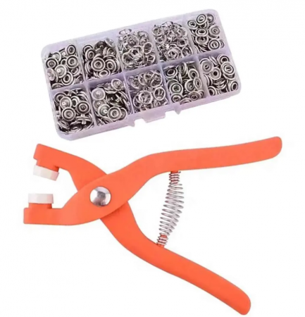 Scule & unelte - Cleste de mercerie pentru montat capse cu 50 de capse incluse, BZRSH