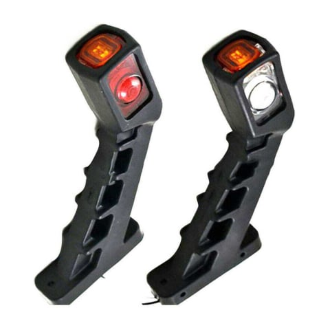 Coarne Gabarit LED 18 cm Alb/Roșu 12V-24V – Set 2 Lămpi Agabaritice Universale pentru Camion, Remorcă și Semiremorcă