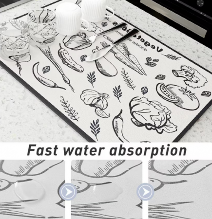 Covoras absorbant pentru bucatarie, anti alunecare, uscare rapida, 30x40 cm [1]