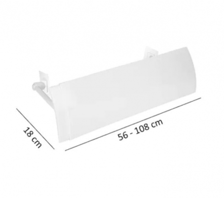 Deflector reglabil pentru aer conditionat, protectie jet de aer rece, lungime ajustabila 56-108 cm, latime 18 cm [7]