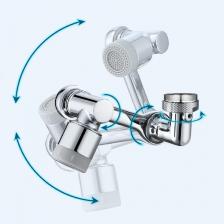 Extensie prelungitor pentru robinet din inox, capat rotativ 360 de grade, inox [4]