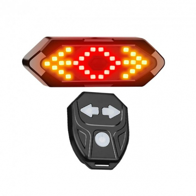 Gadget - Semnalizare LED pentru Bicicleta FY-1820, Semnalizare cu semnal sonor, Telecomanda Wireless