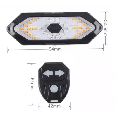 Semnalizare LED pentru Bicicleta FY-1820, Semnalizare cu semnal sonor, Telecomanda Wireless [3]