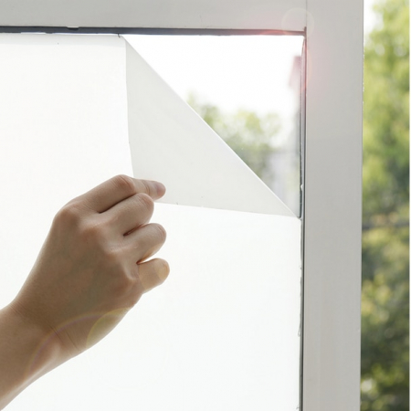 Tapet si Folii Autoadezive - Folie decorativa mata pentru geam, tip sablare, protectie vizuala si intimitate, 60x300cm, TopBazar