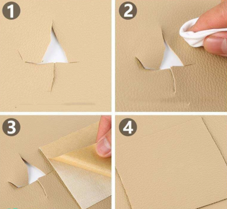 Folie din Piele Ecologica Autoadeziva pentru Reconditionare si Retapitare Canapea, Scaun, Interior Auto, Usor de Aplicat, Rezistenta si Durabila, Rola 75 x 250 cm, Crem, TopBazar [1]