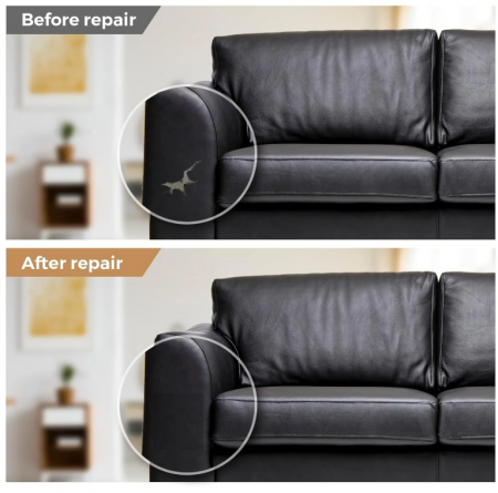 Folie din Piele Ecologica Autoadeziva pentru Reconditionare si Retapitare Canapea, Scaun, Interior Auto, Usor de Aplicat, Rezistenta si Durabila, Rola 75 x 250 cm, Negru, TopBazar [1]