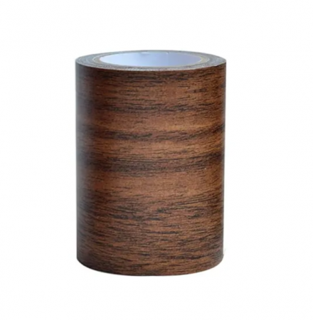 Tapet si Folii Autoadezive - Folie tip Plinta autoadeziva pentru usa, perete, scari, pardoseala, culoare maro, impermeabila, 10 cm x 10 metri, TopBazar