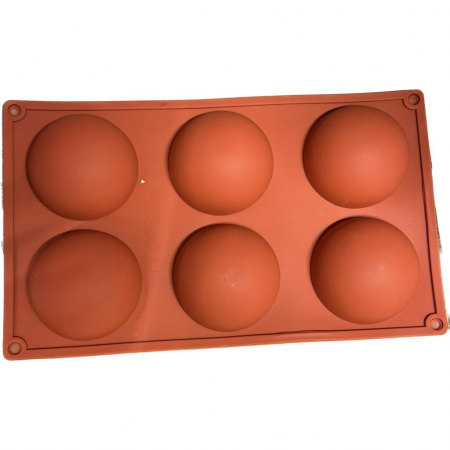 Casa si gradina - Forma din silicon pentru prajituri, 6 semisfere, 29 x 17 cm, TopBazar