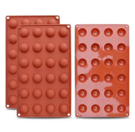 Forma silicon pentru bomboane si praline din ciocolata, semisfere, 28 x 17 cm, TopBazar [4]
