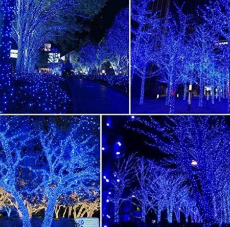 Ghirlanda luminoasa pentru gradina cu incarcare solara, 10 metri, 100 LED, albastru [5]