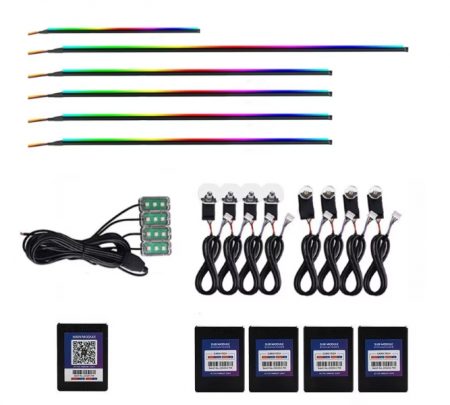 Kit 18 in 1 lumini ambientale auto dinamice, Symphony, wireless [8]