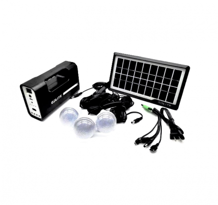 Lanterne - Kit camping cu lanterna, panou solar, 3 becuri LED SMD