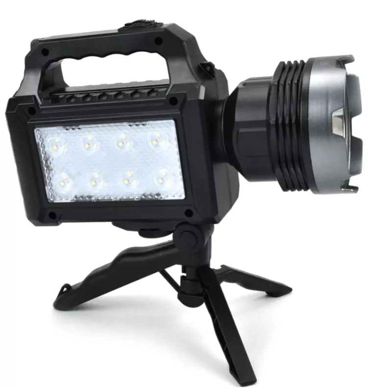Kit solar de iluminat GDPlus GD-P70 cu 3 becuri, lanterna, trepied, panou solar [1]