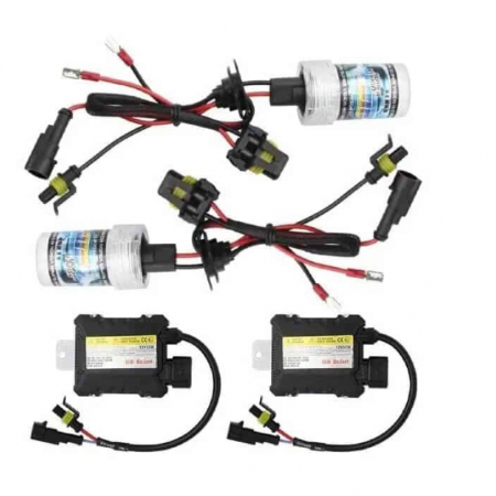 Auto - Kit Xenon H7, HID, 6000K, 55W, balast slim, 12V, faza scurta, lunga, ceata, BZRSH