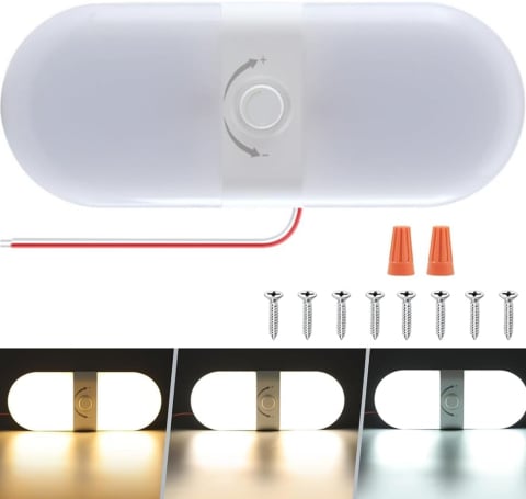 Iluminare Dubă și Compartiment Marfă - Lampă LED Interior 12V pentru Dubă, Camper și Rulotă - 180LED, 33 cm, 3 Temperaturii de Culoare, Intensitate Reglabilă, Iluminare Compartiment Marfă