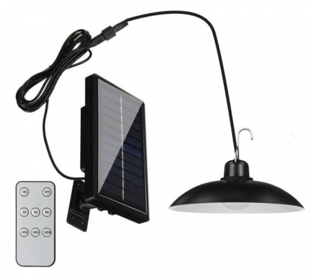 Lampi solare - Lampa LED solara cu abajur si telecomanda, 30W