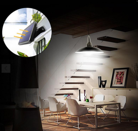 Lampa LED solara cu abajur si telecomanda, 30W [2]