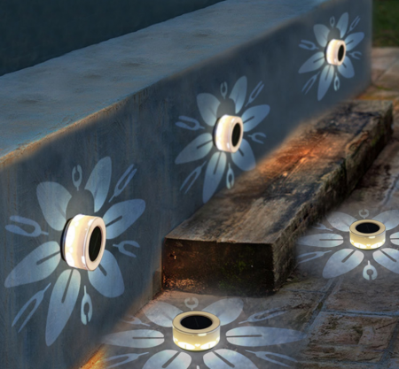Lampa solara LED decorativa cu proiectie floare, IP44, 5W, alb rece, dimensiuni 12.5 x 6.5 cm [8]