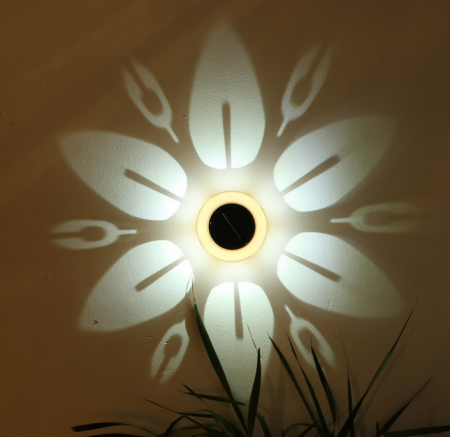 Lampa solara LED decorativa cu proiectie floare, IP44, 5W, alb rece, dimensiuni 12.5 x 6.5 cm [7]