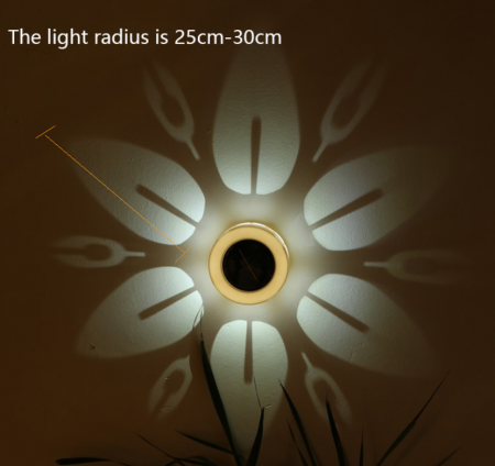 Lampa solara LED decorativa cu proiectie floare, IP44, 5W, alb rece, dimensiuni 12.5 x 6.5 cm [9]