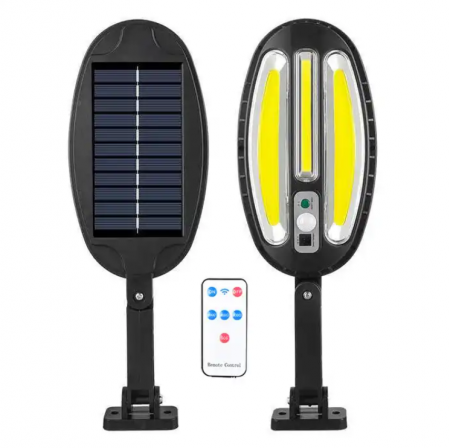 Lampi solare - Lampa solara LED 138 COB, 30W, senzor de miscare, telecomanda, 3 moduri de functionare
