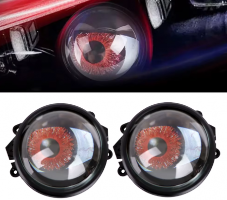 Set 2x Lumina dinamica Devil Eyes cu Display LED de 3 inch, 5 Moduri, control WiFi, Compatibile cu diverse modele auto, posibilitate incarcare imagine proprie sau GIF [5]