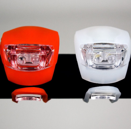 Lumini LED de siguranta bicicleta sau trotineta, 3 moduri iluminare, silicon, set 2 bucati [2]