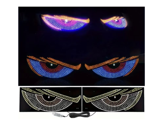 Lumini LED Devil’s Eye Auto – USB, Roșu Albastru Portocaliu, Lumini Ambientale pentru Mașină și Camion [2]