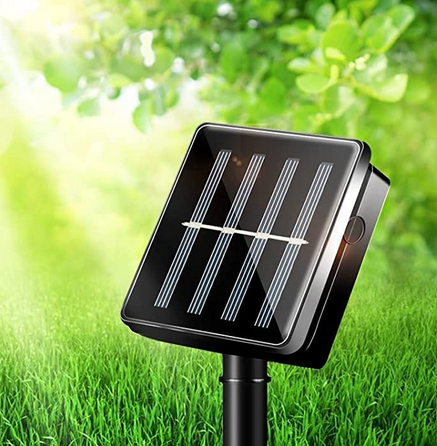 Lumini solare pentru gradina, forma ciuperca, 30 LED, 6 metri, incarcare solara, 8 moduri de iluminare, alb cald [4]
