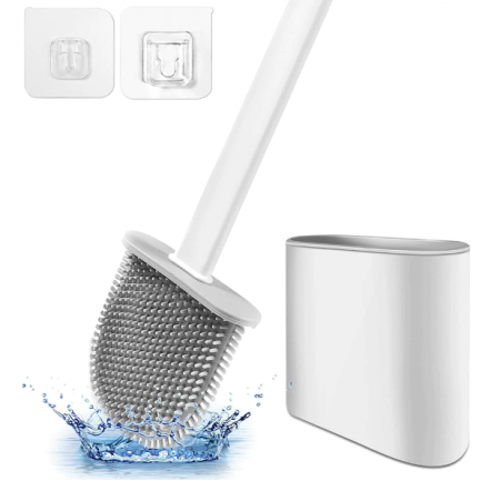 Casa si gradina - Perie WC din silicon pentru spalat vasul de toaleta