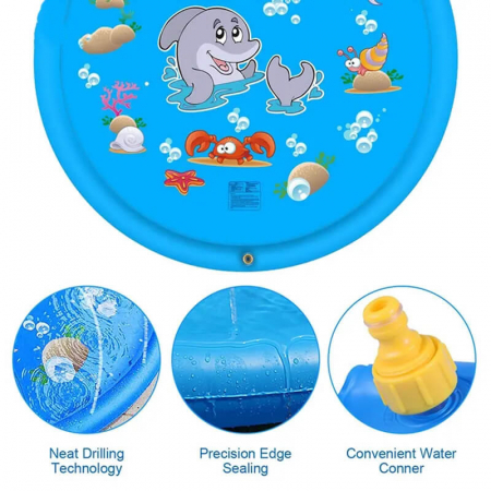 Piscina Gonflabila cu Stropitoare pentru Copii, 170cm [2]