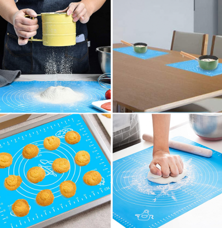 Plansa din silicon pentru framantat aluat, 45 x 62 cm, rezistenta la temperaturi ridicate, usor de curatat, multicolor [6]