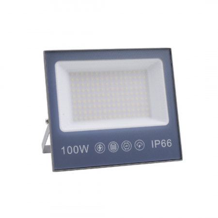 Lanterne - Proiector LED 100W, LED, 220V, subtire, alb rece 6500 K, 3000lm, BZRSH, 17.5 x 20 cm