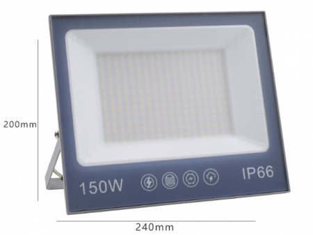 Proiector LED 150W, LED, 220V, subtire, alb rece 6500 K, 4000lm, BZRSH, 20 x 24 cm [2]