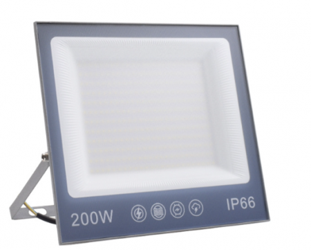 Lanterne - Proiector LED 200W, LED, 220V, subtire, alb rece 6500 K, 5000lm, BZRSH, 23 x 25.5 cm