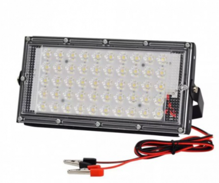 Lanterne - Proiector LED 50W, alimentare baterie 12V