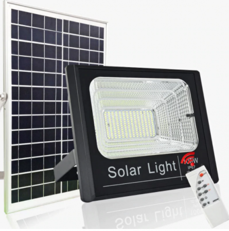 Proiector LED 100W cu panou solar si telecomanda [1]
