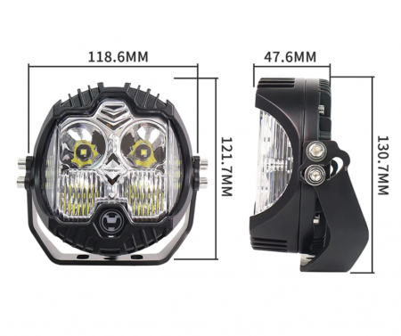 Proiector LED auto Off-Road 280W, 12V-80V, lumina alb-galbena [7]