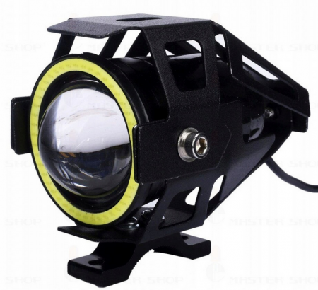Auto - Proiector led moto, ATV, Off Road, cu angel eye, 2 faze si mod stroboscop