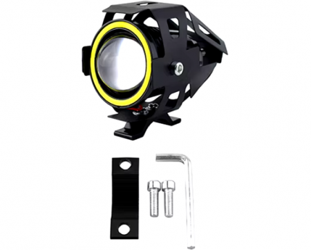 Proiector led moto, ATV, Off Road, cu angel eye, 2 faze si mod stroboscop [6]