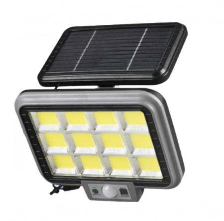 Iluminat - Proiector solar 288LED COB, 50W, senzor de miscare, telecomanda, 3 moduri de iluminare, BZRSH, cablu 4.6 metri