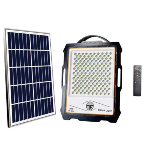 Lampi solare - Proiector solar  LED premium 200W , 144 LED cu panou solar, senzor de miscare, telecomanda