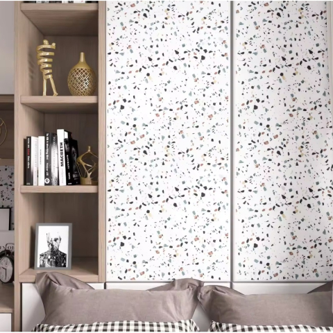 Rola tapet autoadeziv, 60 x 500 cm, lavabil, autocolant, foarte rezistent, usor de curatat, tip terrazo, aplicabil pe suprafete multiple, Topbaza [3]