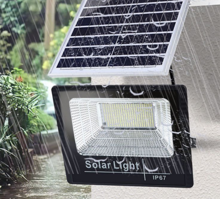 Proiector 200w 668LED cu panou solar, telecomanda [2]